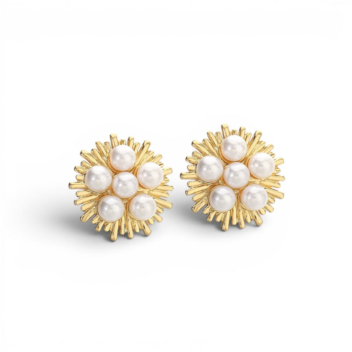 Vintage Style Pearl Starburst Studs