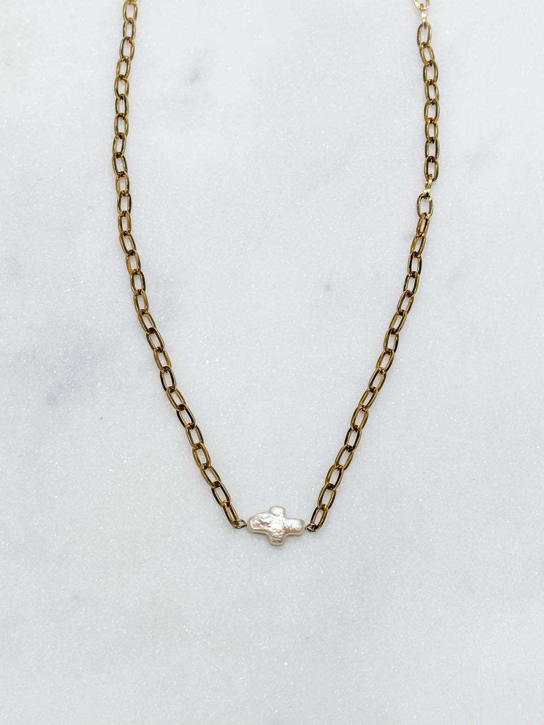 Pearl Cove Cross Necklace