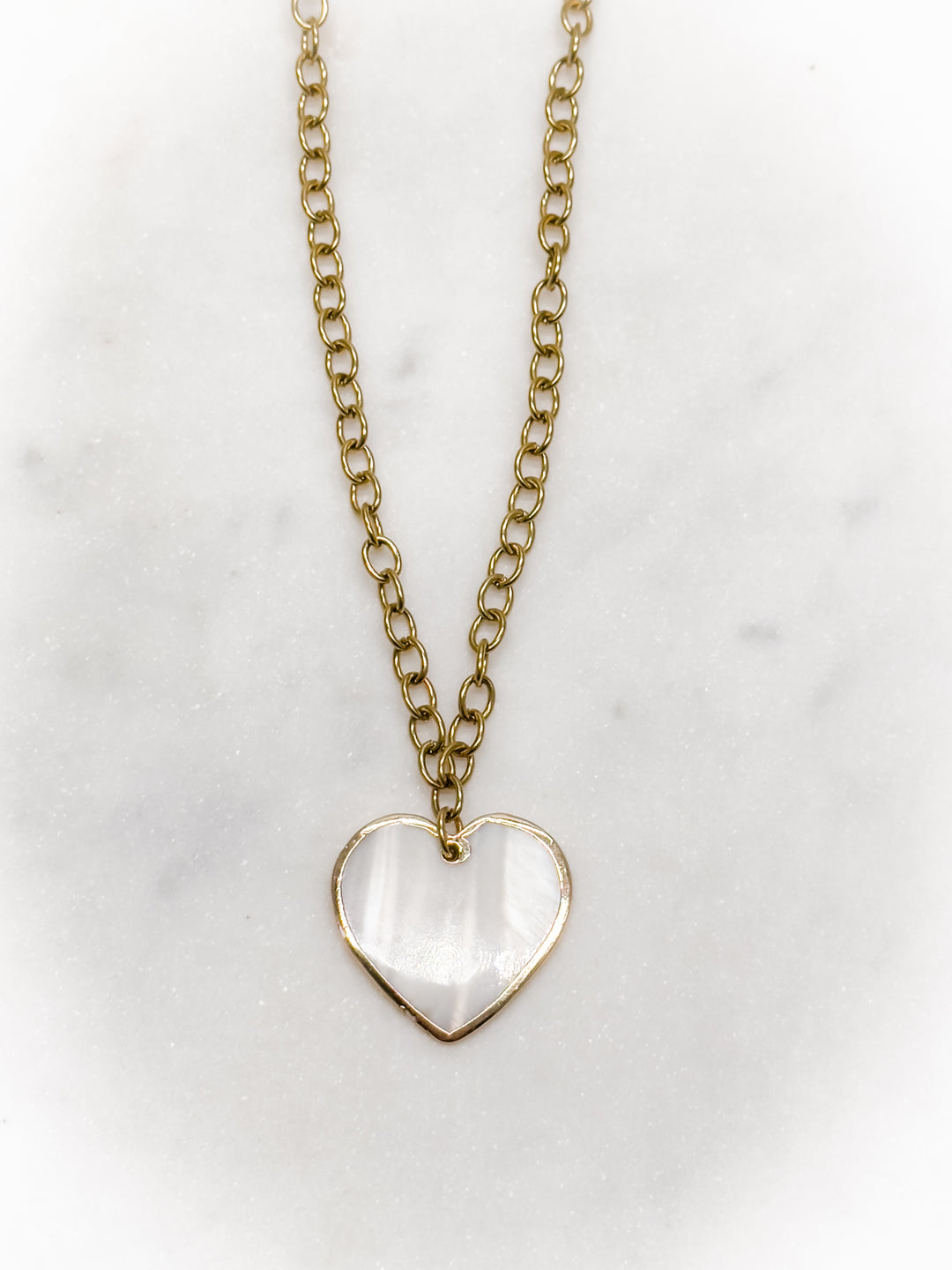 Bella Mother-of-Pearl Heart Necklace