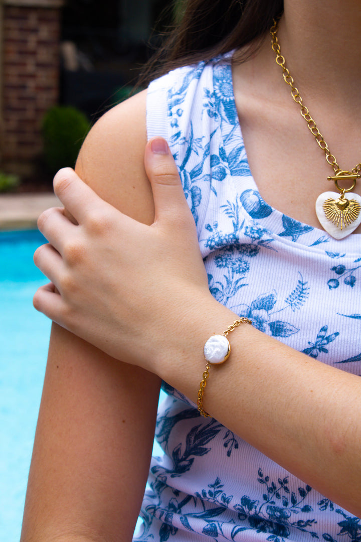 Seylor Coin Pearl Bracelet