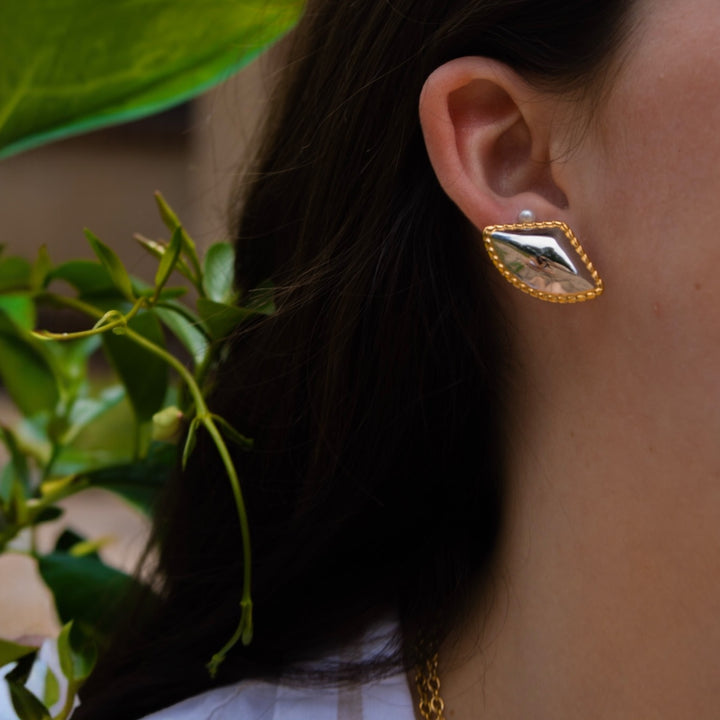 Linden Mixed Metal Post Earrings