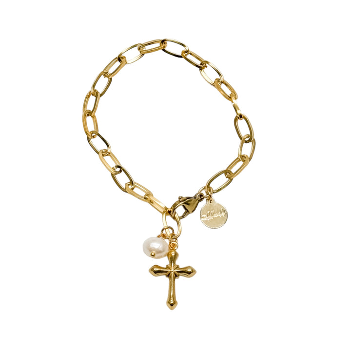 Promise Cross Charm Bracelet