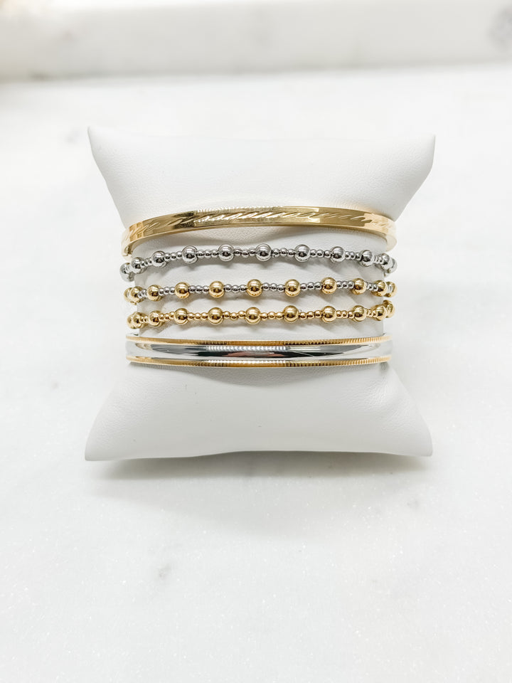 Perfect Mixed Metal Wrist Stack