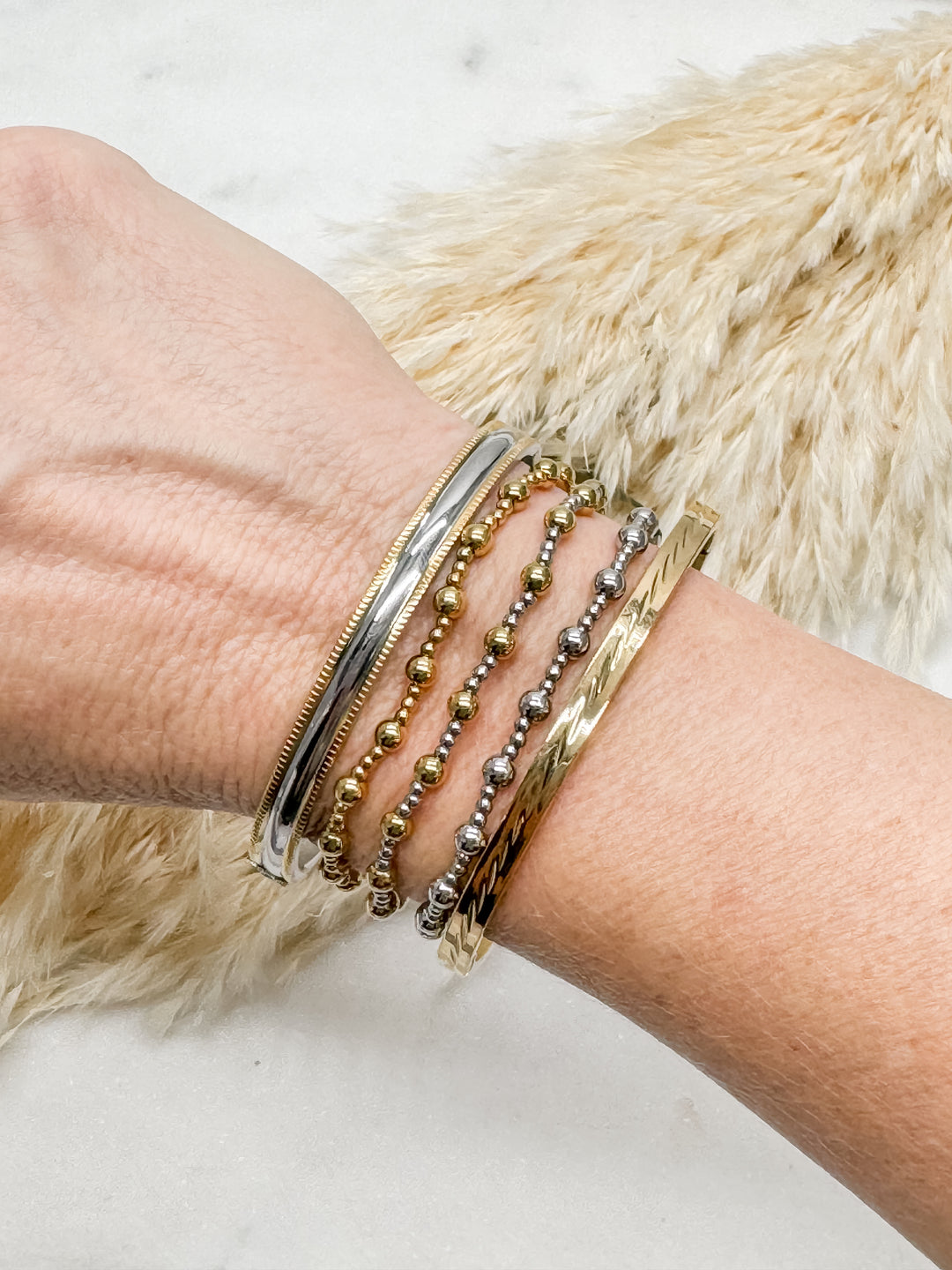 Perfect Mixed Metal Wrist Stack