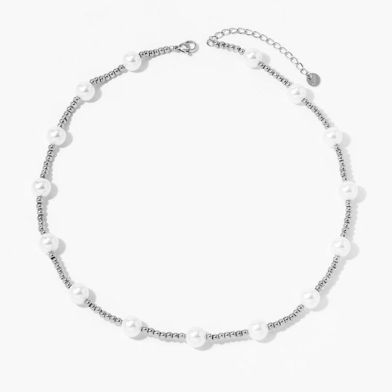 Ansley Beaded Pearl Necklace