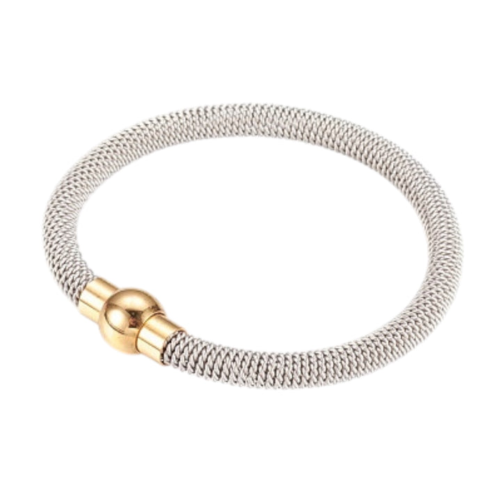 Chelsea Mixed Metals Magnetic Mesh Bangle