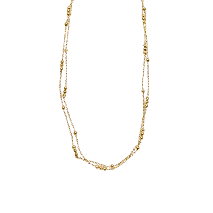 Audrey Double Layer Beaded Necklace