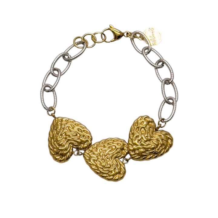 Kristen Hammered Heart Bracelet