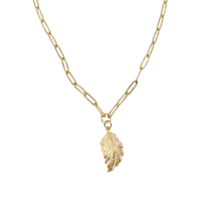 Autumn Fern Leaf Necklace