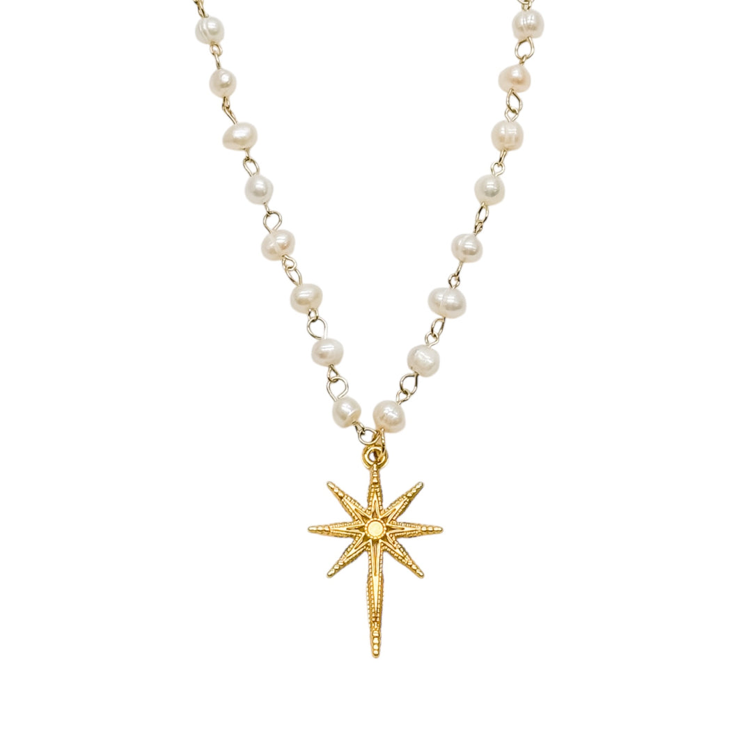 Celeste North Star Pearl Necklace