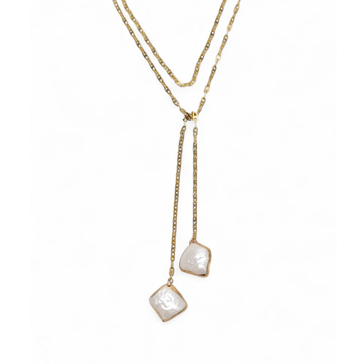 Chunky Baroque Pearl Wrap Necklace