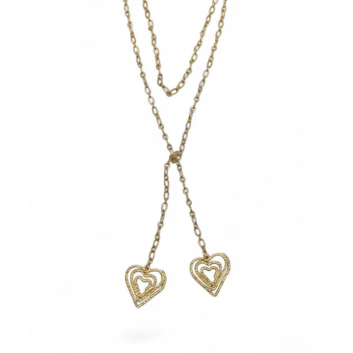 Spiral Heart Wrap Necklace