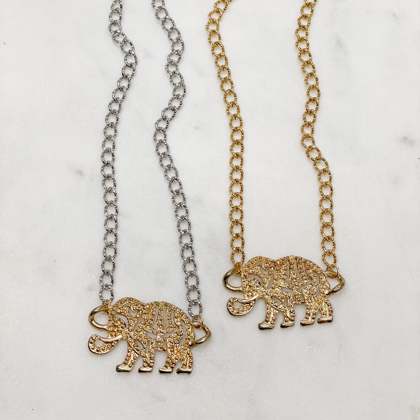 Electra Vintage Elephant Necklace