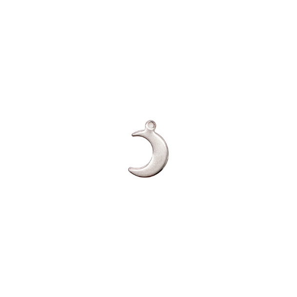 Steel Crescent Moon Charm
