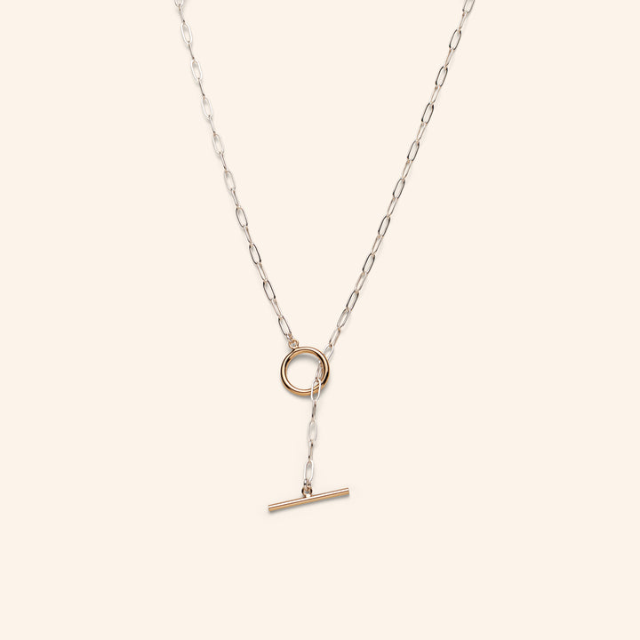 Toggle Necklace in Mixed Metals, Sterling/Gold-Filled