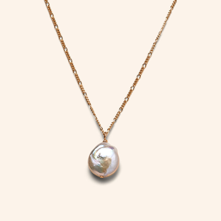 Clarity Coin Pearl Necklace in Gold-Filled