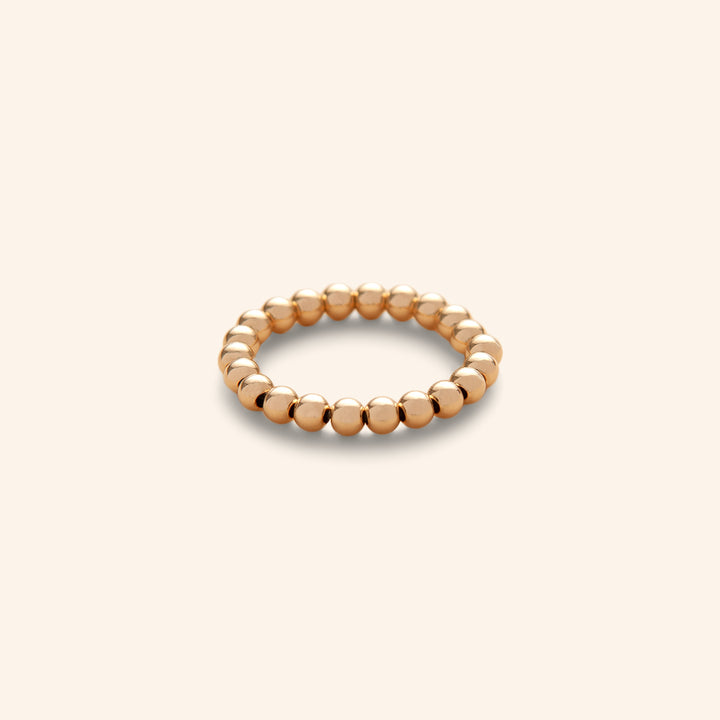 Stretchy Bead Ring in Gold-Filled