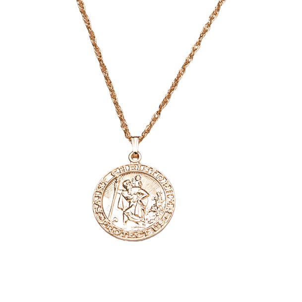 St. Christopher Medal Necklace in Gold-Filled