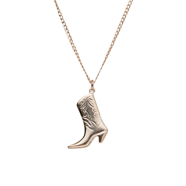 Cowgirl Boot Necklace in Gold-Filled