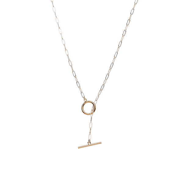 Toggle Necklace in Mixed Metals, Sterling/Gold-Filled