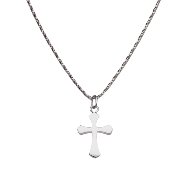Classic Cross Necklace in Sterling Silver